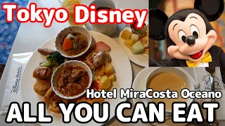 Tasting the entire menu of the unlimited time breakfast buffet at Tokyo DisneySea Hotel MiraCosta