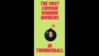 Luckiest Lottery Numbers In The UK (Thunderball) #shorts