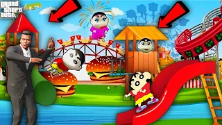 GTA 5 : Franklin Going To AMUSEMENT PARK in SUMMER VACATION with Shinchan & Pinchan ! JSS GAMER