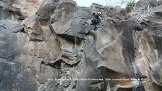 Rock Climbing in Tenerife. Callao Salvaje Route #6 (5+)