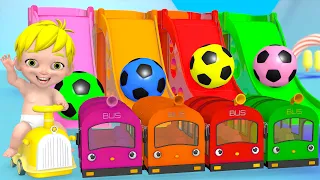 Wheels on the Bus Dance | Baby Sam's Amazing Race | Toon Song Best Songs and Nursery Rhymes