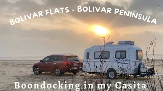 Texas Beach Boondocking in my Casita