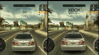 Need For Speed Most Wanted PS2 Vs Xbox Series X