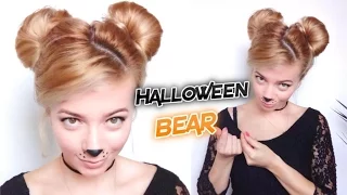 HALLOWEEN LOOK ON A BUDGET KITTY CAT - BEAR EARS HAIRSTYLE | Awesome Hairstyles