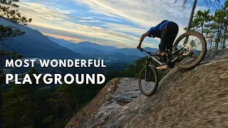 Mountain Biker Races Against a Drone on one the World's Most Beautiful Playground