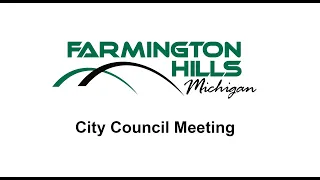 Farmington Hills City Council Meeting: July 26, 2021