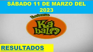 RESULTADO SORTEO KÁBALA DEL SÁBADO 11 DE MARZO DEL 2023 /LOTERÍA DE PERÚ/