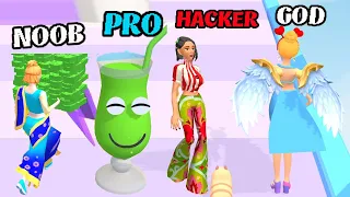 NOOB vs PRO vs HACKER vs GOD - juice run , Dancing Dress ...