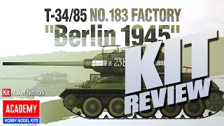 Kit Review: Academy 13295 T-34/85 NO. 183 Factory Berlin 1945 in 1/35