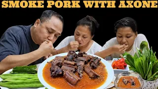 SMOKE PORK WITH AXONE || SUMI NAGA TRIBE FOOD OF NAGALAND NORTH EAST INDIA