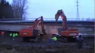 Demolition du pont de Feluy