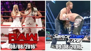 Обзор RAW 08.08.2016 & SmackDown 09.08.2016