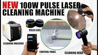 The new pulse laser cleaning machine safely and efficiently removes oil, paint and rust