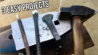 How to Forge 3 Blacksmith Tools | Blacksmithing Projects for Beginners