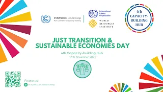 11 Nov: Just Transition & Sustainable Economies Day Opening session by lead partner ILO & PCCB