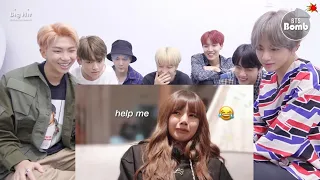 BTS REACTION TO BLACKPINK LISA Cute And Funny Moments