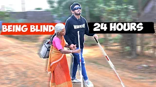 Being Blind For 24 Hours Challenge😱