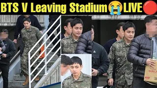 Taehyung Leaving 😭 Bye-bye BTS V 💔 BTS V Going Back From Football Match 😍 #bts #v #btsv #taehyung