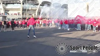 Corteo, pirotecnica e tifo Grazer AK nel derby contro lo Sturm Graz, Coppa d'Austria 2022-23