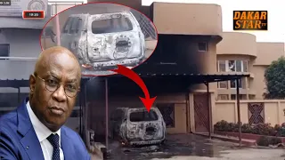 La maison du Ministre Serigne mbaye Thiam et sa voiture brüléës par Les manifes tants