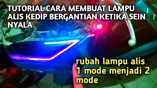 cara membuat lampu alis 1 mode menjadi 2 mode