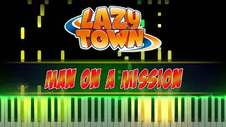 Man on a Mission - LazyTown piano cover [piano tutorial + sheet piano]