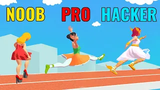 NOOB vs PRO vs HACKER in Shoe Race | GokuNoob