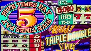 Old School Five Times Pay and Wild Triple Double Strike Slots