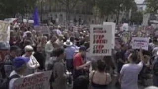 London protest against UK parliament suspension