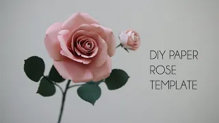 DIY Paper Rose (how to make rose with template, silhouette cameo, crafts)