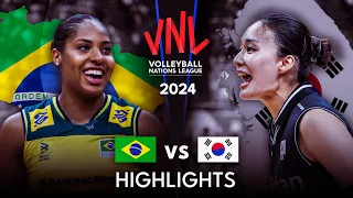 🇧🇷 BRAZIL vs KOREA 🇰🇷 | Highlights | Women's VNL 2024