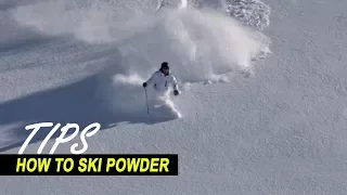 How to ski powder snow | the old style of POWDER SKIING (slow motion)