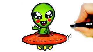 HOW TO DRAW A CUTE ALIEN