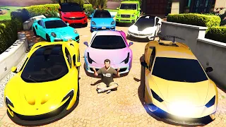 GTA 5 - Stealing Luxury Youtubers Cars with Michael! | GTA V (Real Life Cars)