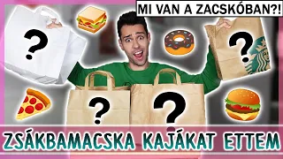 $ ZSÁKBAMACSKA KAJÁKAT ETTEM 1 NAPIG! 😱🥪 $