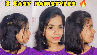 Easy hairstyles for short hair👧🔥#shorts #indianvlogger #beautytips #beautyhacks #youtubechannel #fyp