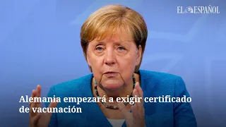 Alemania empezará a exigir certificado de vacunación