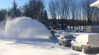 John Deere 3720 Snow blowing 1/3/14