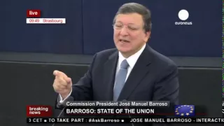Barroso's State of the Union address 2013 (recorded live feed)
