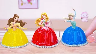 Princess Jelly Making --❤️-- Beautiful Miniature Princess Jelly Recipe  1000  Miniature Dessert Cake