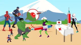 Doctor She hulk,she spiderman: Rescue HULK & SPIDERMAN- The mystery of the needle war |FUNNY CARTOON