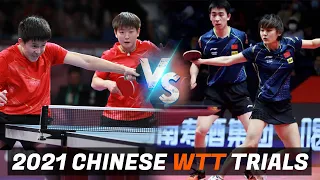 Wang Chuqin/Sun Yingsha vs Ma Te/Liu Fei | 2021 Chinese WTT Trials and Olympic Simulation (Group)