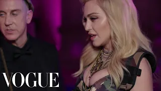 Madonna on Her Army Chic Dress (and Canteen of Rosé) | Met Gala 2017