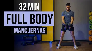 Rutina FULL BODY con mancuernas 🔥 ejercicios con mancuernas para entrenar CUERPO COMPLETO