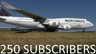 B747 Iron Maiden Ed Force one Spectacular landing  @Amsterdam Schiphol Airport(250 sub special)