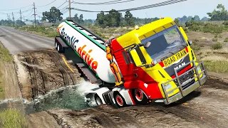 Trucks vs Potholes #12 | BeamNG.DRIVE