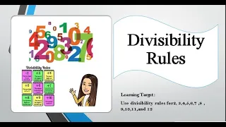 Divisibility Rules for 2,3,4,5,6,7,8,9,10,11,and 12 || Math 5 || Teacher Jhaniz