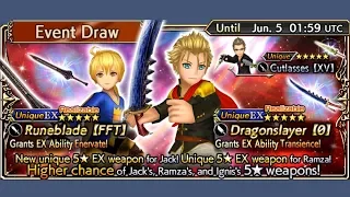 DFFOO - Jack & Ramza EX Banner Draw Pulls