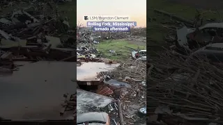 Mississippi tornado devastation seen from drone | #shorts #newvideo #trending #youtube