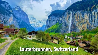 Lauterbrunnen, Switzerland walking tour 4K - The most beautiful villages in the world